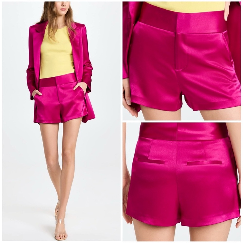 Alice + Olivia Fuchsia High Waist Shorts Sz 0